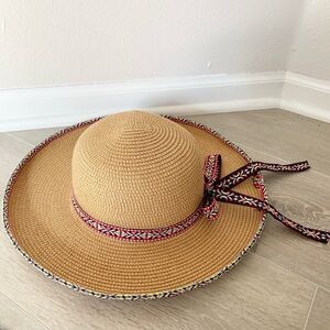 BEACH STASH Natural Soft Straw Hat Summer Women Wide Brim Beach Sun Cap